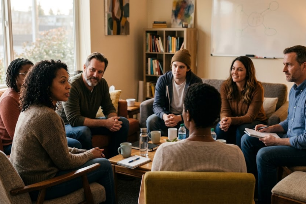 The matrix model works within evidence based programs with a qualified treatment team building an encouraging relationship with guidance from the mental health services administration.